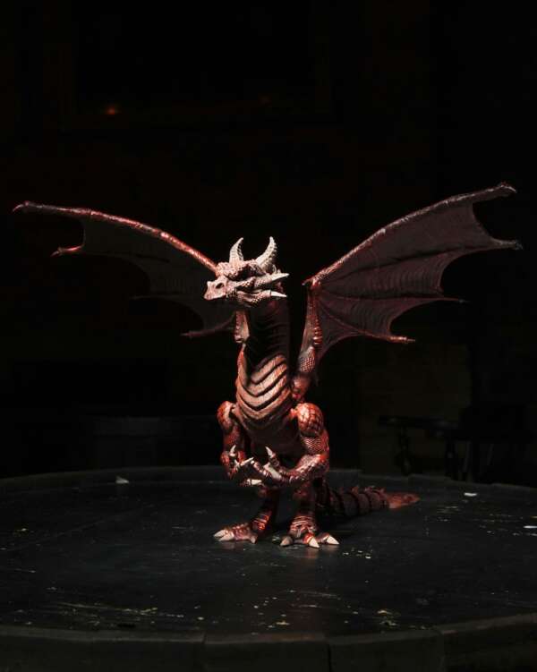 Figurina King of Dragons, dragon de foc, rosu si auriu - imagine 9