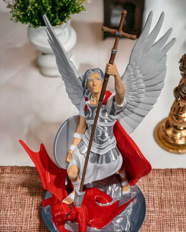 Miniatura Arhanghelul Mihail cu armura - imagine 2