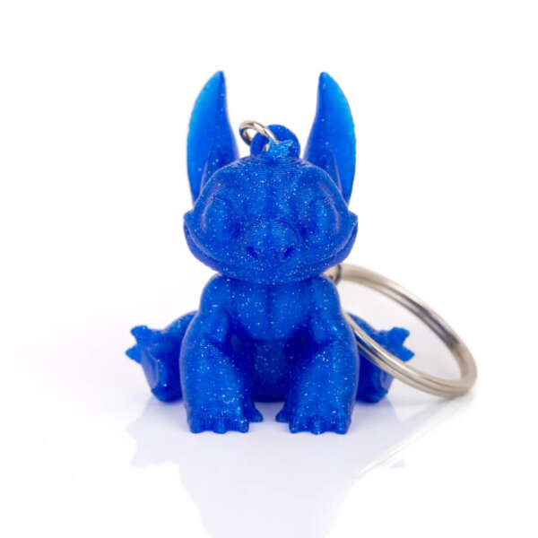 Breloc Stitch de la Disney Albastru Glitter