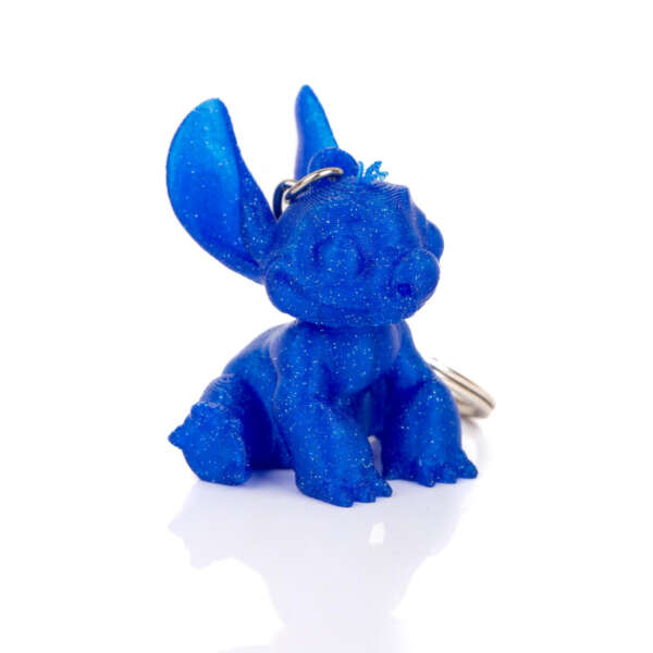 Breloc Stitch de la Disney Albastru Glitter - imagine 2