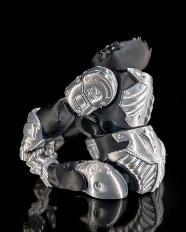 Figurina model Cyborg Ape, negru cu argintiu - imagine 6