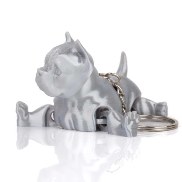 Breloc American Bully Gri - imagine 5