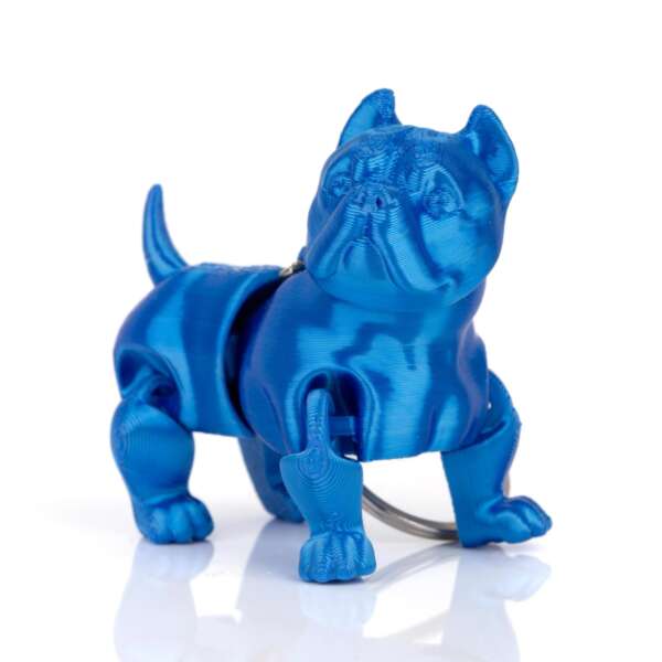 Breloc American Bully Albastru Metalizat - imagine 2