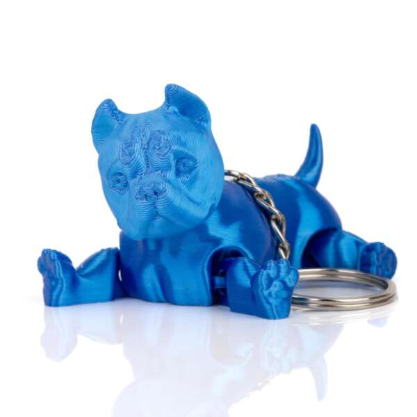 Breloc American Bully Albastru Metalizat - imagine 5