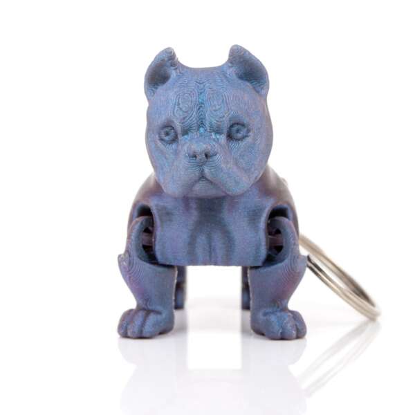 Breloc American Bully Mov Metalizat - imagine 3