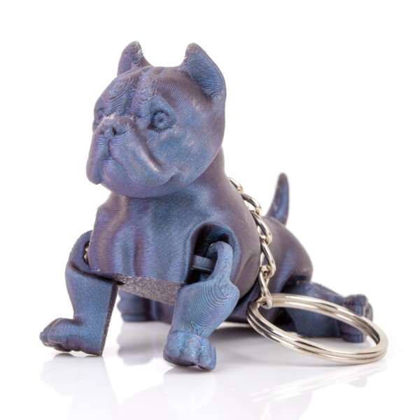 Breloc American Bully Mov Metalizat