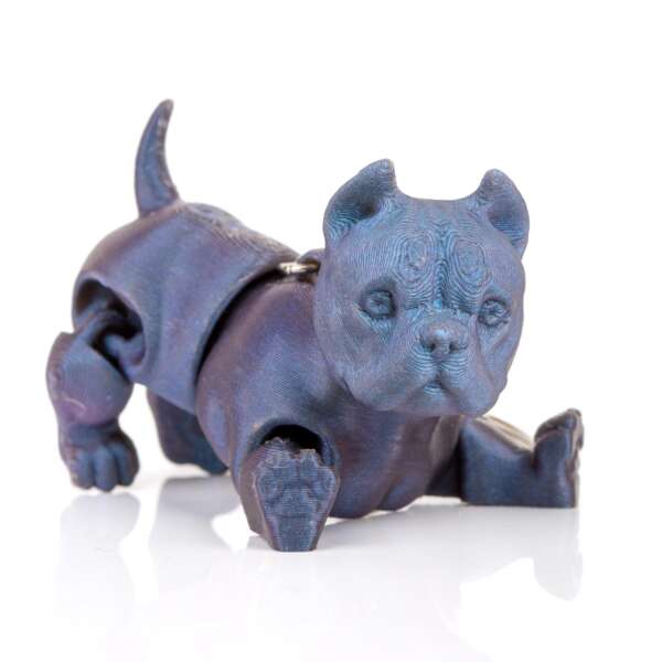 Breloc American Bully Mov Metalizat - imagine 5