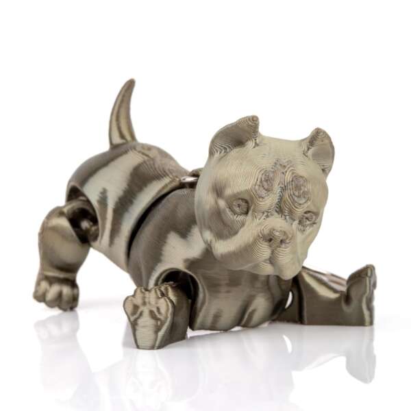 Breloc American Bully Maro Metalizat - imagine 6