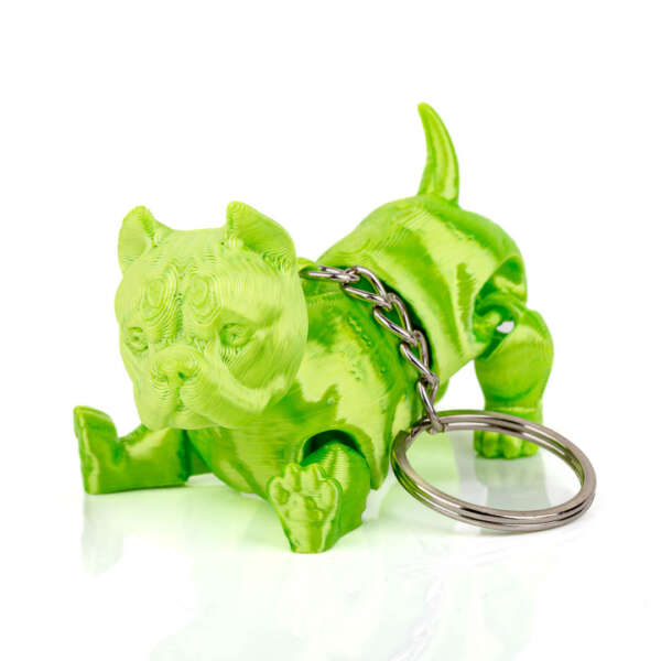 Breloc American Bully Verde Deschis - imagine 2
