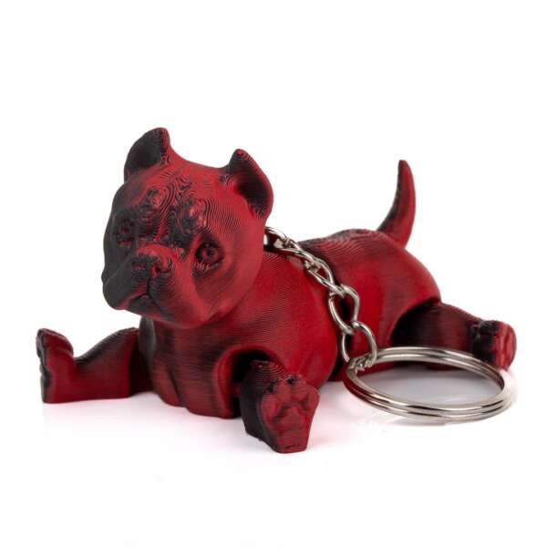 Breloc American Bully Bi-Color - imagine 4