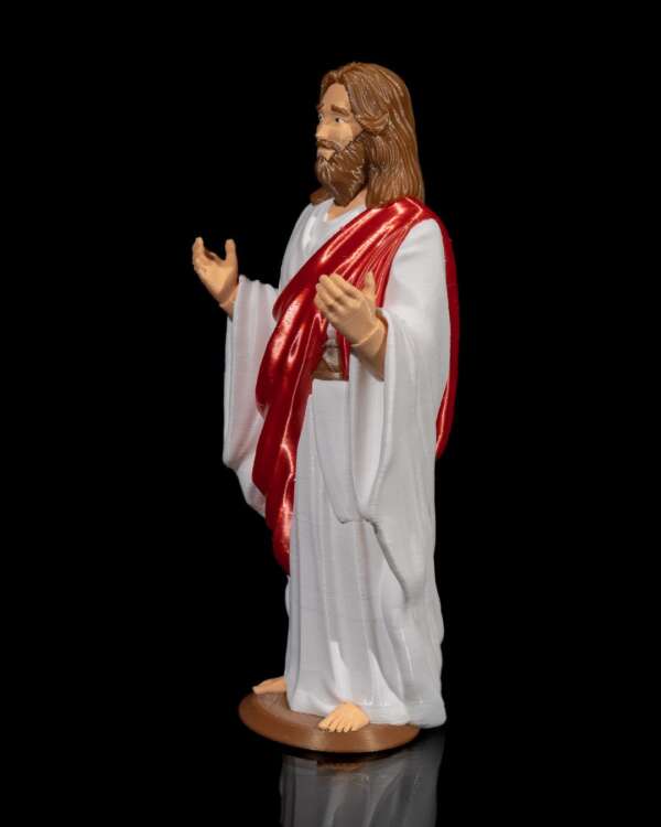 Miniatura Iisus Hristos, alb cu rosu - imagine 9