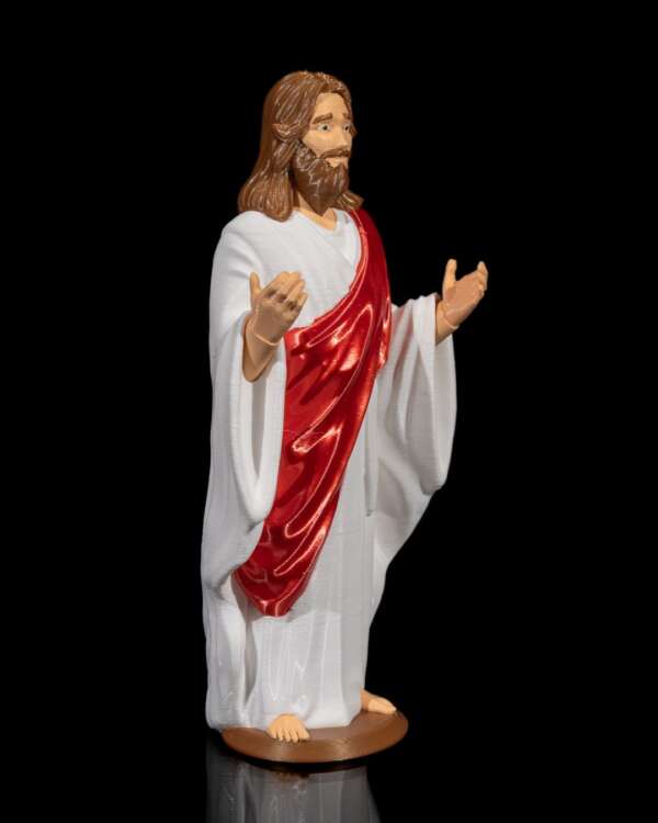 Miniatura Iisus Hristos, alb cu rosu - imagine 6