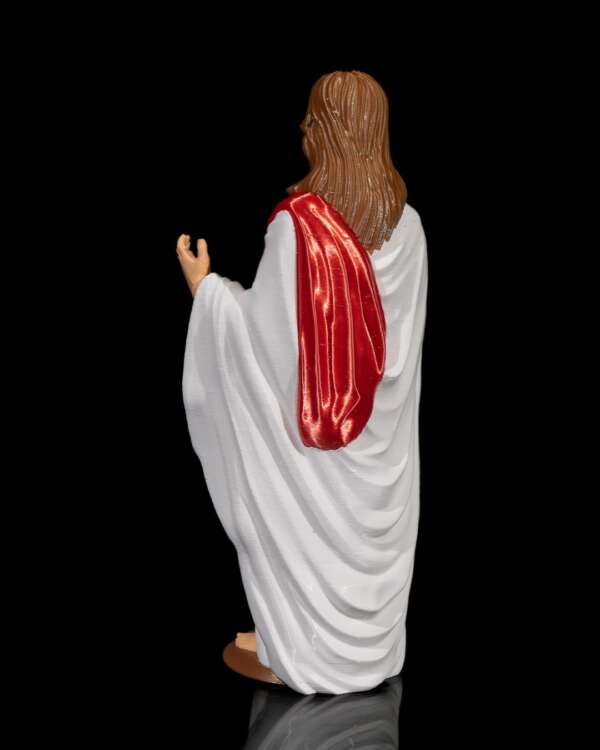 Miniatura Iisus Hristos, alb cu rosu - imagine 4