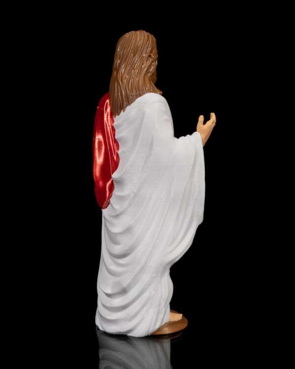 Miniatura Iisus Hristos, alb cu rosu - imagine 2