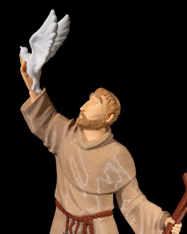Miniatura Saint Francis cu robă călugărească maronie - imagine 10