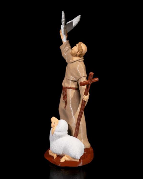 Miniatura Saint Francis cu robă călugărească maronie - imagine 4
