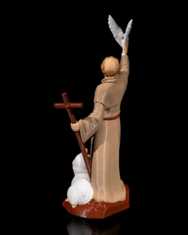 Miniatura Saint Francis cu robă călugărească maronie - imagine 7