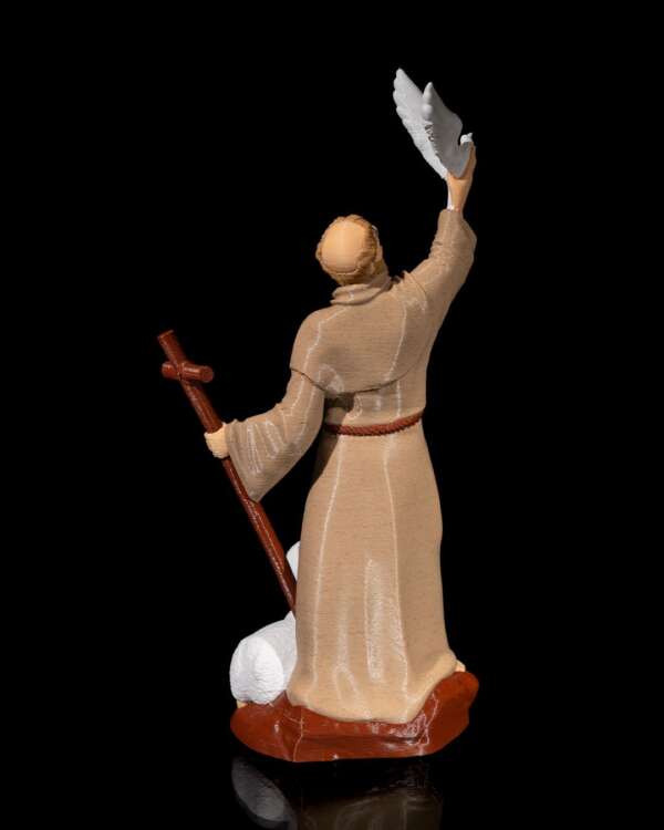 Miniatura Saint Francis cu robă călugărească maronie - imagine 5