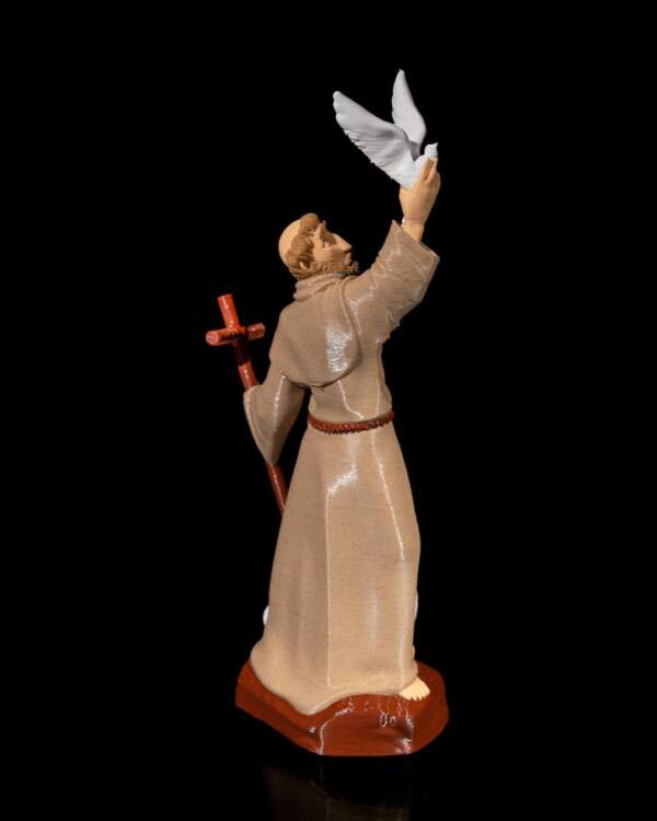Miniatura Saint Francis cu robă călugărească maronie - imagine 6