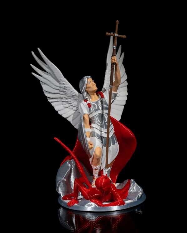 Miniatura Arhanghelul Mihail cu armura - imagine 10