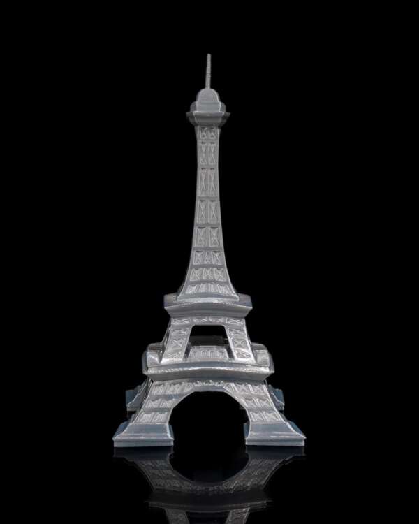 Figurina Turnul Eiffel, argintie, vintage - imagine 2