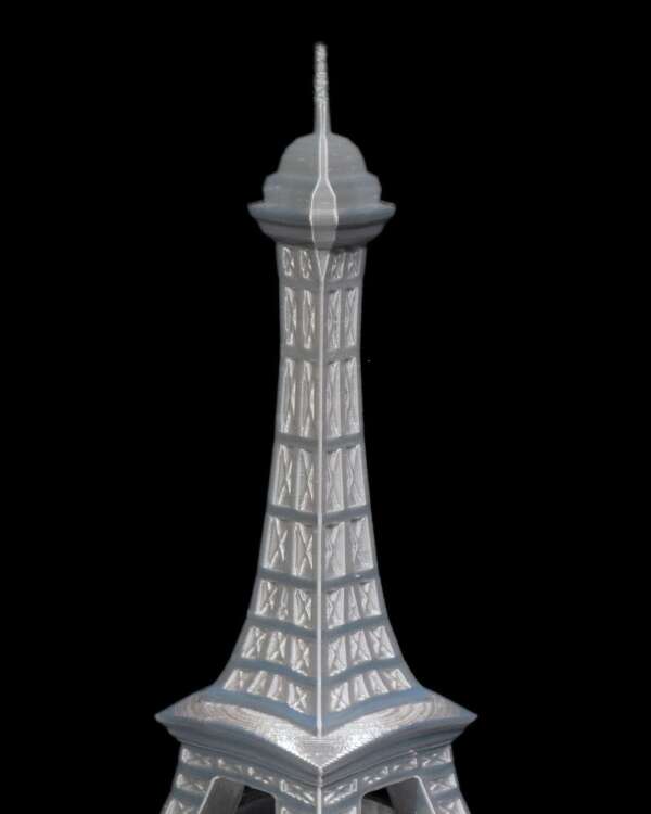 Figurina Turnul Eiffel, argintie, vintage - imagine 8