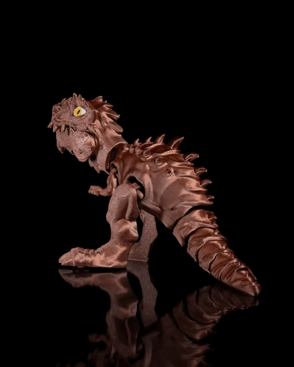 Figurina Extreme T-Rex cu articulatii, metalizat - imagine 3