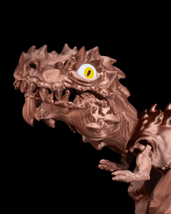 Figurina Extreme T-Rex cu articulatii, metalizat - imagine 5