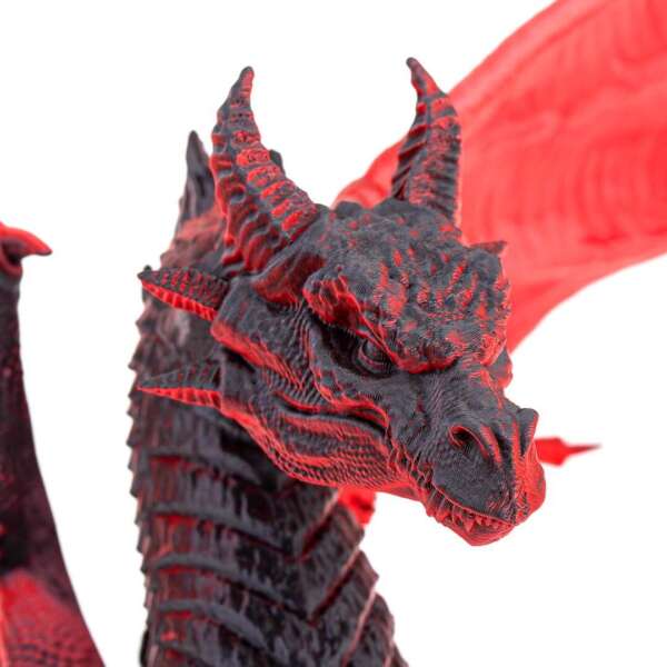 Figurina Dragon impunător, rosu - imagine 3