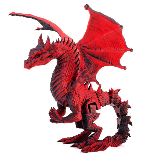 Figurina Dragon impunător, rosu - imagine 6