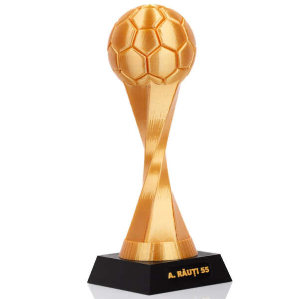 Cupă personalizată cu numele tău, minge fotbal, înălțime 25cm, bază 10cm - imagine 7
