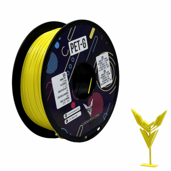 Filament 3D PET-G 1kg Veducrin DMC – Galben