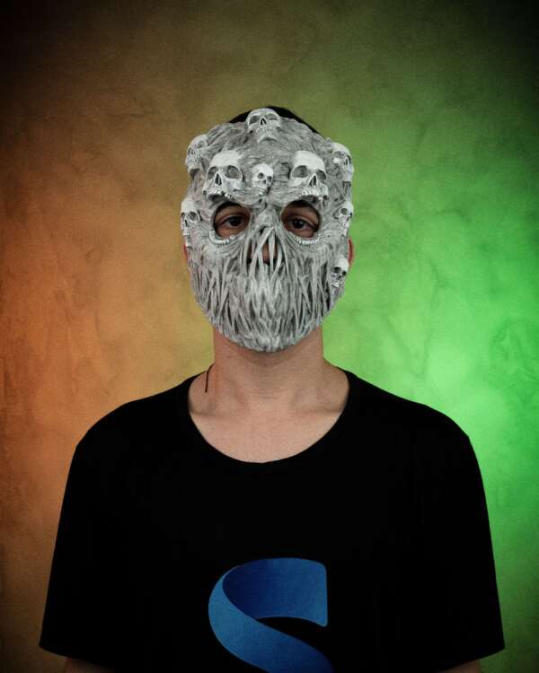Ghoul Face Halloween Mask - imagine 9