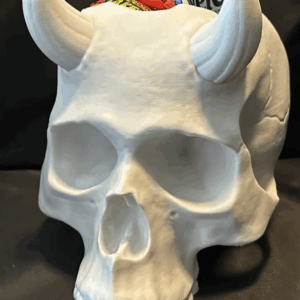 Large Demon Skull Halloween Candy Bowl