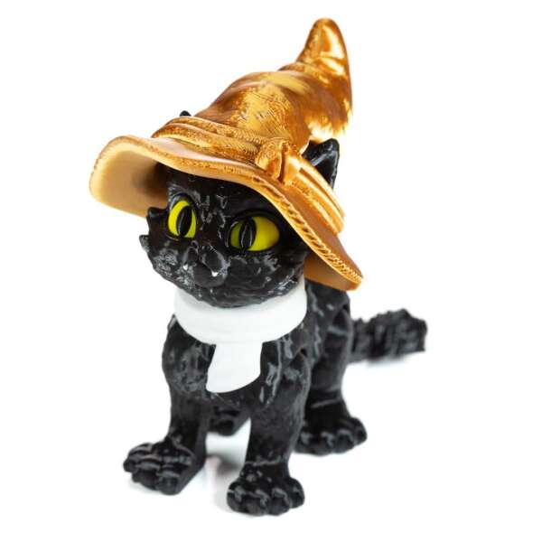 Figurina Pisica Halloween, 10cm, Cat in a Hat - imagine 14