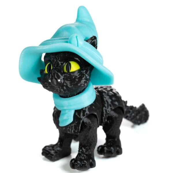 Figurina Pisica Halloween, 10cm, Cat in a Hat - imagine 5