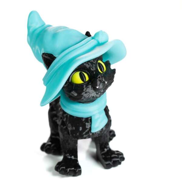 Figurina Pisica Halloween, 10cm, Cat in a Hat - imagine 6