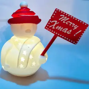 Christmas Snowman Tea Light Candle
