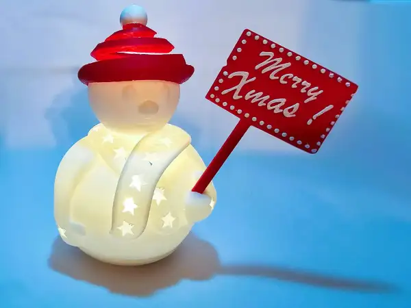 Christmas Snowman Tea Light Candle