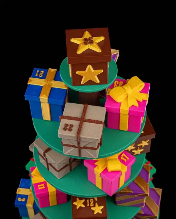 Tree Top Gifts Countdown Containers – proiect STL 3D - imagine 4