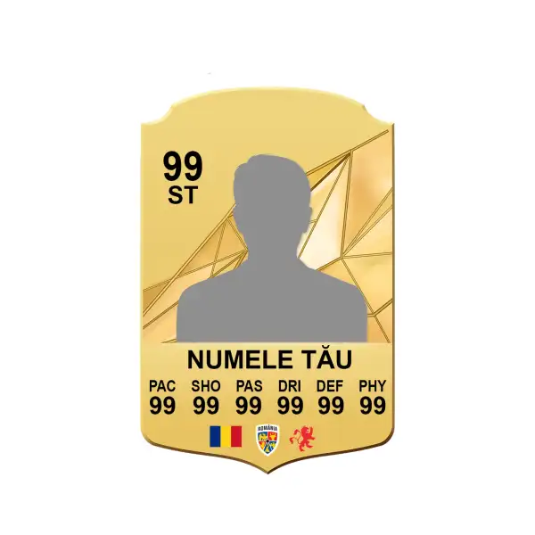 MINI Card Personalizat GOLD FC 25 din Plexiglass din Plexiglass 8 x 5 cm