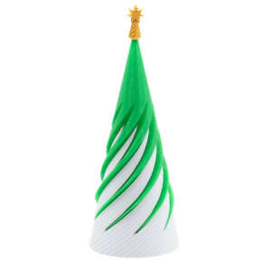 Brad decorativ anti-stress de Crăciun Alb-Verde