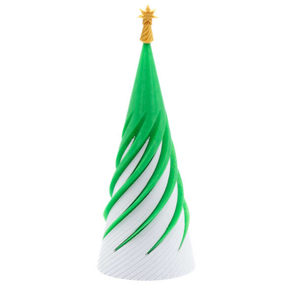 Brad decorativ anti-stress de Crăciun Alb-Verde