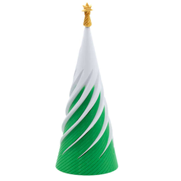 Brad decorativ anti-stress de Crăciun Verde-Alb
