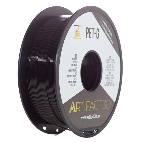 Filament 3D PET-G 1kg Artifact 3D – Negru
