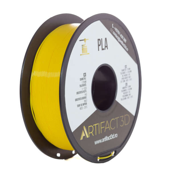 Filament 3D PLA 1kg Artifact 3D – Galben