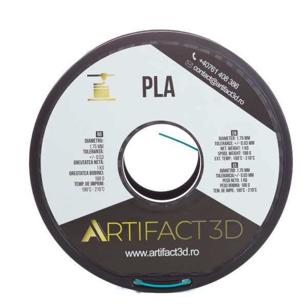 Filament 3D PLA 1kg Artifact 3D – Turcoaz - imagine 3