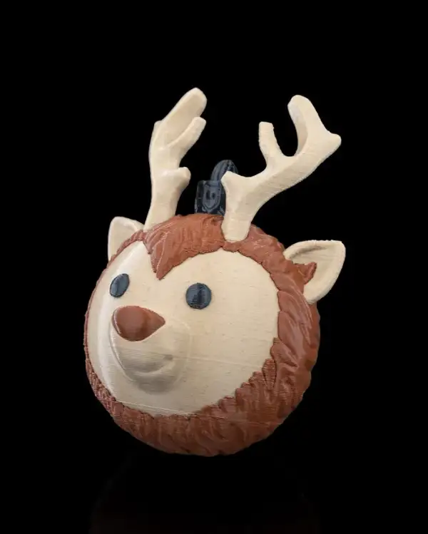 Reindeer Head Christmas Ornament – proiect STL 3D - imagine 4