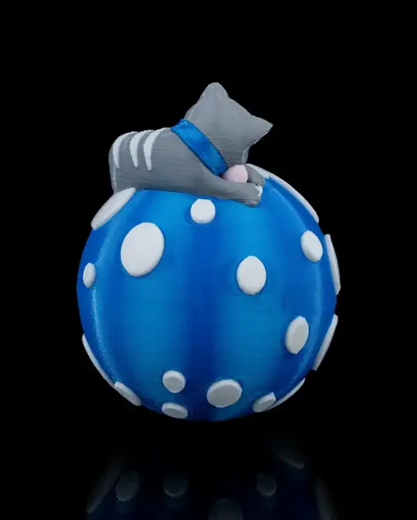Sleeping Cat Christmas Ornament – proiect STL 3D - imagine 3