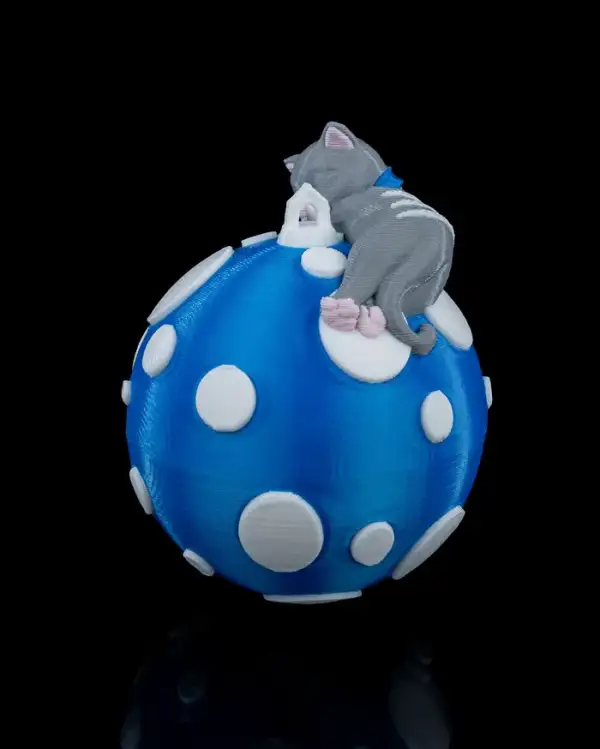 Sleeping Cat Christmas Ornament – proiect STL 3D - imagine 5